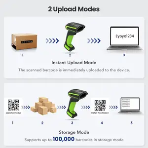 Yoyo 2d Qr औद्योगिक बारकोड रीडर वायरलेस चार्जिंग भारी शुल्क और ip65 वाटरप्रूफ 3-इन-1 बारकोड स्कैनर - Product Image 6