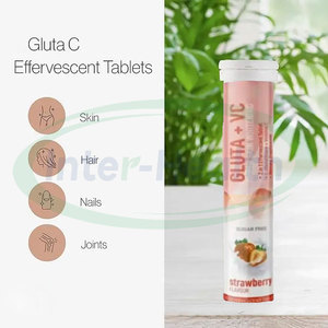 Vitaspring L-Glutathione máy tính bảng sản phẩm làm đẹp da làm trắng thuốc Halal 1000mg Vitamin C L-Glutathione viên sủi bọt - Product Image 3