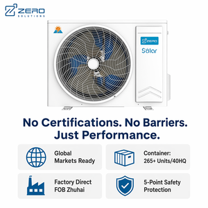 <b>ZERO</b> Solar Hybrid AC for Hot Climate 9000-24000 BTU R32 MPPT Wall Mounted Split Air Conditioner High Efficiency up <b>to</b> 19.5 SEER2 - Product Image 1