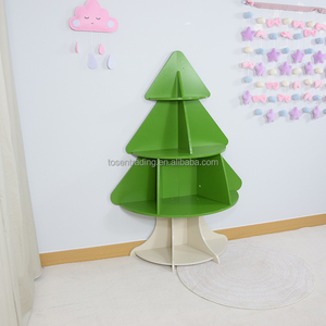 Nuevo Diseño Moderno de Gabinete de Madera de 4 Niveles con Forma de Árbol Verde para Niños - Product Image 6