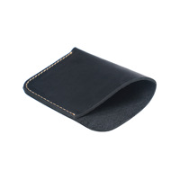 Stok Drop pengiriman minimalis multiwarna kulit asli dompet ramping tempat kartu dompet kulit kuda gila tempat kartu