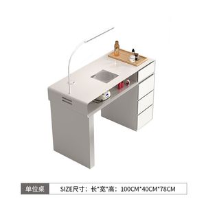 2026 New Modern Wood Light Luxury Multi Functional <b>Nail</b> Manicure Table with Lamp Vacuum Cleaner Single Double Person - Product Image 6