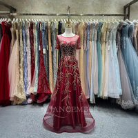 Jancember LSJA80 Nouvelle Arrivée Robes de Soirée à Manches Courtes pour Femmes