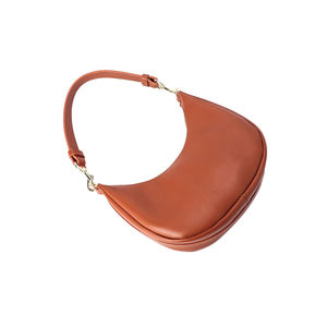 Bolsos de Hombro de Cuero Genuino de Diseño Nuevo para Mujer, Bolsos de Media Luna de Cuero Suave Casuales - Product Image 6