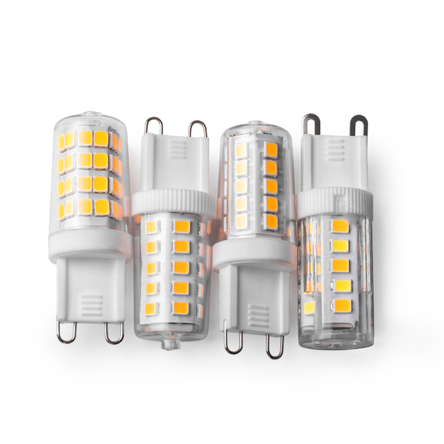 No Flicker Dimmable 3W 4W 5W 6W 7W 8W AC 110V 220V Bi Pin Ceramic PC Glass COB SMD G9 LED Lamp Bulb for Chandelier Lighting