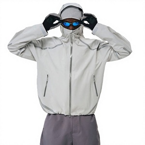 Men <b>Reflective</b> Nylon <b>Running</b> Windbreaker <b>Jacket</b> Lightweight Athletic Outdoor Training Sports Outerwear - Product Image 1