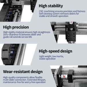 روبوت عملاقة عبر CNC وحدة خطية دليل الحركة المحرك الكرة اللولبية السكك الحديدية انزلاق الجدول XYZ المرحلة بمحركات عدة عالية - Product Image 5