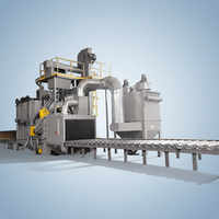 Machine de sablage à convoyeur à rouleaux série Zhiling Q69 (sablageuse) pour le nettoyage des profilés en acier, poutres en H, poutres en I et tôles d'acier