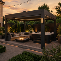 Pergola motorisée en aluminium sur mesure avec toit à lames orientables pour jardin et extérieur