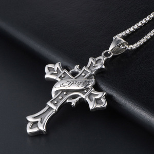Toledo <b>Cross</b> Necklace Pendant Stainless Steel SP508 Geometric Design Fashion Jewelry - Product Image 3
