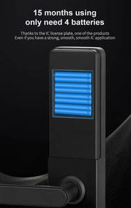 तुया स्मार्ट दरवाजा लॉक वाई-फाई सक्षम फिंगरप्रिंट/पासवर्ड/कार्ड/कुंजी/फोन अनलॉक डिजिटल हैंडल कीलेस एंट्री लकड़ी/स्टील/एल्यूमीनियम - Product Image 5