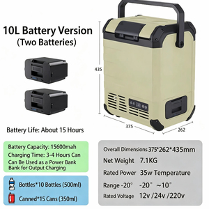 Nuevo Modelo 2025, Refrigerador Portátil para Auto, Compresor de Enfriamiento y Calefacción de Doble Uso, Mini Congelador Compacto a Batería para Exteriores - Product Image 1