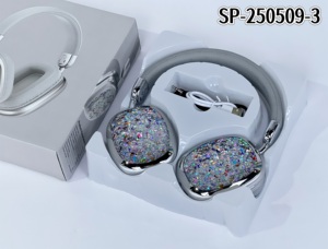 Trang Trí Pha Lê Bling Tai Nghe Over-Ear Stereo Âm Thanh Phong Cách Tai Nghe Âm Thanh Với Nổi Pha Lê Glitters Sáng Bóng Tai Nghe - Product Image 4