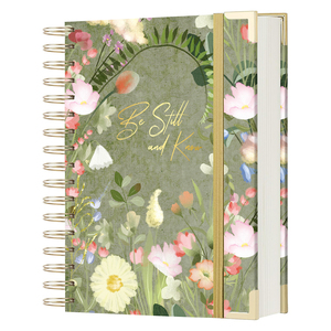 Diario Personalizado de Alta Gama con Encuadernación Espiral, Papel A6, Impresión UV, Cubierta Floral Botánica, Adornos Dorados, Regalo, <span class=keywords><strong>Libro</strong></span> de Recuerdos - Product Image 4