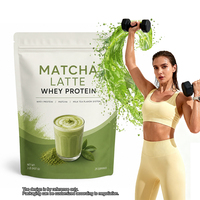 Latte au matcha protéiné pour après l'entraînement – Substitut de thé au lait, boisson glacée pour jeunes amateurs de fitness