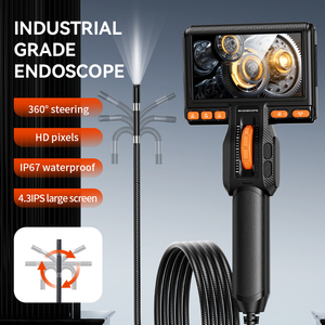 Outil d'inspection OEM/ODM, <span class=keywords><strong>photo</strong></span> et vidéo, double <span class=keywords><strong>objectif</strong></span> 8,5 mm, endoscope semi-rigide 1,5 m, double caméra, direction articulée, boroscope industriel - Product Image 2