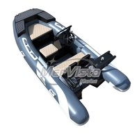 Bateau pneumatique CE Leisure Dinghy 12 pieds (3,6 m) RIB, coque en aluminium en V profond, tube en Hypalon/PVC avec console de luxe et siège arrière