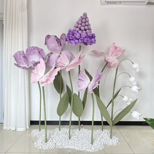 Boda planta verde floricultura gigante hecho a mano Flor de Papel alta calidad Jacinto <span class=keywords><strong>orientalis</strong></span> centro comercial decoración de ventanas - Product Image 2