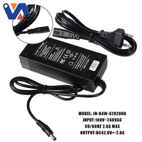 Chargeur UE 42V 2A avec connecteur DC5.5x2.1CE pour Vélo Électrique Ouxi V8 Mini/QMV20 Mini, Pièces Détachées pour Vélo Électrique Fat Bike