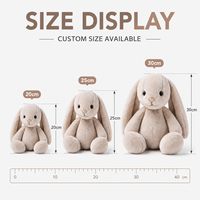 Peluche personnalisée lapin aux oreilles tombantes, en coton PP brodé, tissu super doux, anti-stress, vente en gros directe usine OEM ODM à bas prix