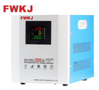 Stabilisateur de tension AC entièrement automatique SVC(TND)-5000VA monophasé avec affichage numérique et commande par servomoteur en cuivre