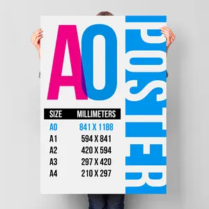 High Quality Custom A0 A1 A2 A3 A4 A5 Paper Poster Printing Service For Living Room Decor