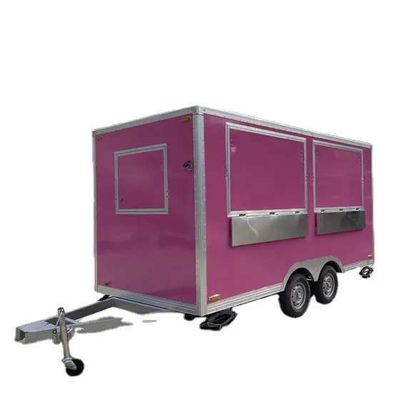 Nuovo Disegno Mobile da cucina cottura Elettrico fast food caravan trailer concessione carrello mobile ristorante