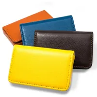 Dompet Kartu Nama Bisnis Kulit Premium dengan Logo Custom, Penutup Magnetik, Tempat Kartu Kredit, dan Tempat Kartu Nama, Cocok untuk Hadiah