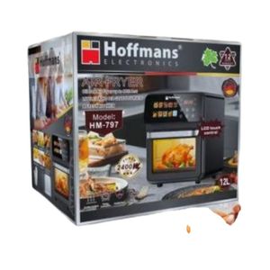 หม้อทอดไร้น้ำมัน Hoffmans 12 ลิตร 2400 วัตต์ 220 โวลต์ ปรับอุณหภูมิได้ มีหน้าต่างมองเห็นได้ จอ LCD สัมผัสอัจฉริยะ เตาอบในครัวเรือน สำหรับแอฟริกาตะวันตก Hoffmans HM-7 - Product Image 2