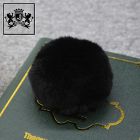 Pompons en peluche colorés de haute qualité, accessoires de fourrure d'animaux, peluche, véritable lapin, 30 cm