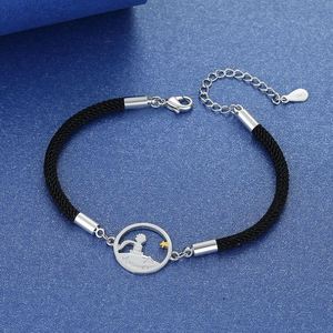 Pulsera Tejida Simple de Moda 2022, Pulsera Plateada con Colgante de Zorro para Parejas - Product Image 4
