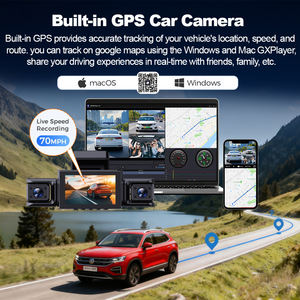 Caméra embarquée 4 canaux 4K, vue à 360°, caméras avant/arrière gauche/droite, vision nocturne, 5G WiFi, contrôle par application, GPS, enregistreur vidéo de stationnement - Product Image 4