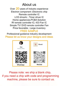 Với tiêu thụ điện năng thấp Fan điều khiển từ xa IC nyfz-s20 OEM tùy chỉnh IC/Mã - Product Image 2
