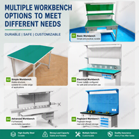 Table de travail antistatique ESD robuste en acier inoxydable pour usine, atelier scolaire, mobilier commercial, panneau métallique