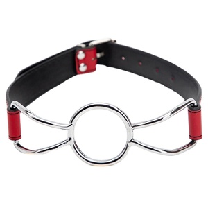Fournisseur direct d'usine <span class=keywords><strong>SM</strong></span> Deep Throat Female Slave Forced Mouth Ball Mouth Gag Mouth Cage Couples Wholesale Red Metal + PU - Product Image 5
