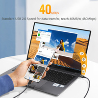 Cable de Datos USB-C con Trenzado de Nailon para PC y Teléfono Móvil, Carga Rápida QC 4.0 PD de 100W 5A 20V para Cámara, Cable USB Tipo C