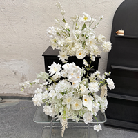 Arrangements de fleurs artificielles de luxe léger de haute qualité, 30-100 cm, fabriqués en Chine pour les mariages, les tables de fête, les hôtels et la décoration occidentale