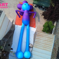 Ballon géant gonflable créatif en forme de personnage de dessin animé, style 2026, pour la décoration de toits et d'activités commerciales