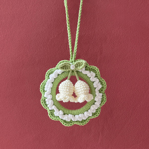 Flores Preservadas Tejidas a Mano, Decoración Creativa para Colgar en el Coche con Lirios, Excelente Regalo para el Cumpleaños <span class=keywords><strong>de</strong></span> tu <span class=keywords><strong>Novia</strong></span> o para las Fiestas - Product Image 2