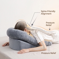 Oreiller de soutien pour le visage en position ventrale en mousse à mémoire de forme pour chirurgie, soins post-vitrectomie, rétine, massage à domicile et sommeil