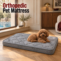 Matelas orthopédique pour chien avec housse lavable, noyau à ressorts ensachés mini et tissus personnalisés pour les marques de lits pour animaux de compagnie