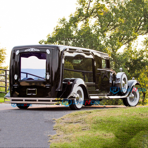 Hochwertiger schwarzer elektrischer Master-Stil Klassischer Bestattungs-Herzsarg-Spezial transport für Beerdigungen - Product Image 5