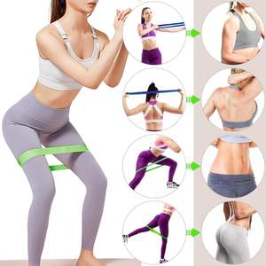 Bande de résistance FitFlex 500mm x 5cm, bande d'exercice élastique durable à résistance moyenne pour le yoga, la remise en forme et le modelage du corps - Product Image 1