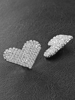 Premium Exquis Cuivre Griffe Strass Fermoir Bouton En Forme De Coeur Cristal Incrusté Embellissement pour Premium Vêtements & Artisanat