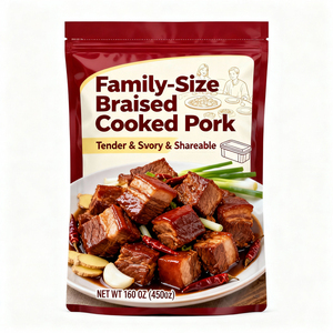 Sachet rétractable en aluminium de qualité alimentaire, scellé sur 3 côtés, étanche et personnalisable pour l'emballage de <span class=keywords><strong>porc</strong></span> braisé et cuit - Product Image 4