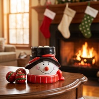Lampe chauffe-cire en céramique de Noël au design mignon, diffuseur électrique d'arômes, lampe à parfum, prise multi-usages, prise américaine, ampoule halogène, pour la maison, certifié ETL