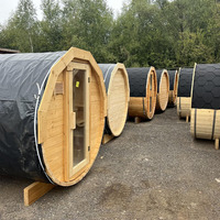 Sauna traditionnel en bois pour l'extérieur, cabine de sauna sèche avec poêle