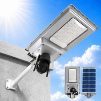 NOUVEAU MODÈLE 400W 1200W Lampadaire Solaire avec Caméra 4G WiFi CCTV Surveillance PTZ Capteur Radar Intelligent Éclairage de Sécurité Extérieur