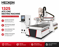 Routeur CNC MEOKON 1325 ATC |   Changeur d'outils linéaire, table à vide à cadre robuste, commande Syntec, broche, garantie 2 ans, pour le travail du bois