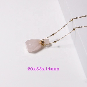 Zyo-collar de piedras preciosas naturales, joyería con Perfume, amatista, cristal, cuarzo, GEMA, botella - Product Image 3